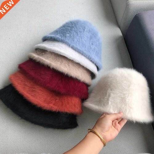 Knitted Hat Winter Women's Fashion Solid Color Rit F