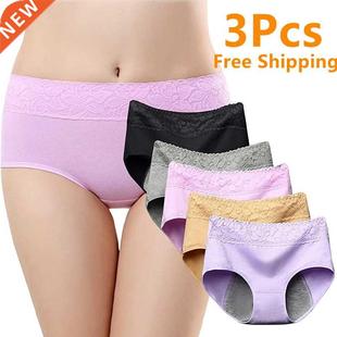 3Pcs Menstrual Period Panties Women Cotton Leak Proof Underw