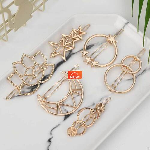 Fashion Women Hair Accessories Triangle Hair Clip Pin Metal