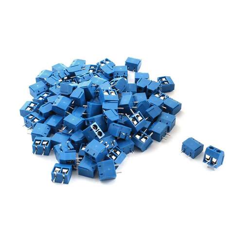 100pcs 2P Plug-in Screw Terminal Block Connector 5.08mm Pitc