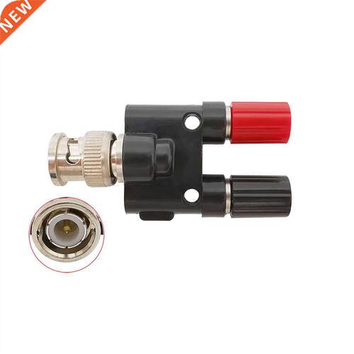 1Pcs BNC Male Plug to Dual 4mm Banana Female Jack Socket Bin