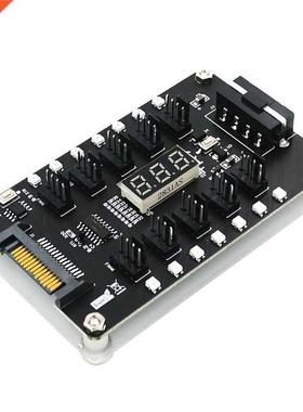 4Pin PWM Fan Hub Power Supply Adapter 1 to10 Splitter Intern