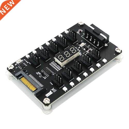 4Pin PWM Fan Hub Power Supply Adapter 1 to10 Splitter Intern