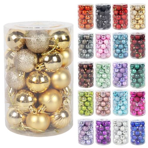 Assorted Color Christmas Balls Christmas Tree Ornaments Ball