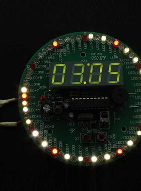 4 Digital LED Clock DIY Kit DS18B20 LED Flashing Rotate Alar
