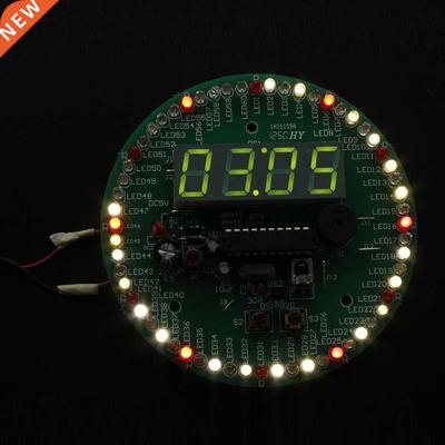 4 Digital LED Clock DIY Kit DS18B20 LED Flashing Rotate Alar
