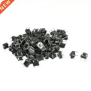 100Pcs DIP Through Hole SPST Momentary Tactile Tact Switch 6