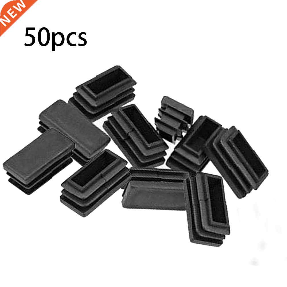 50PCS Plstic Chir Leg Cps Rectngle Floor Protector Pds