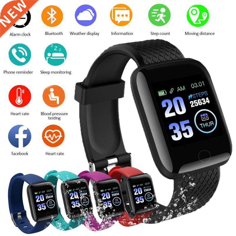 Smart Watch Men Women 116 Plus Blood Pressure Monitor Waterp
