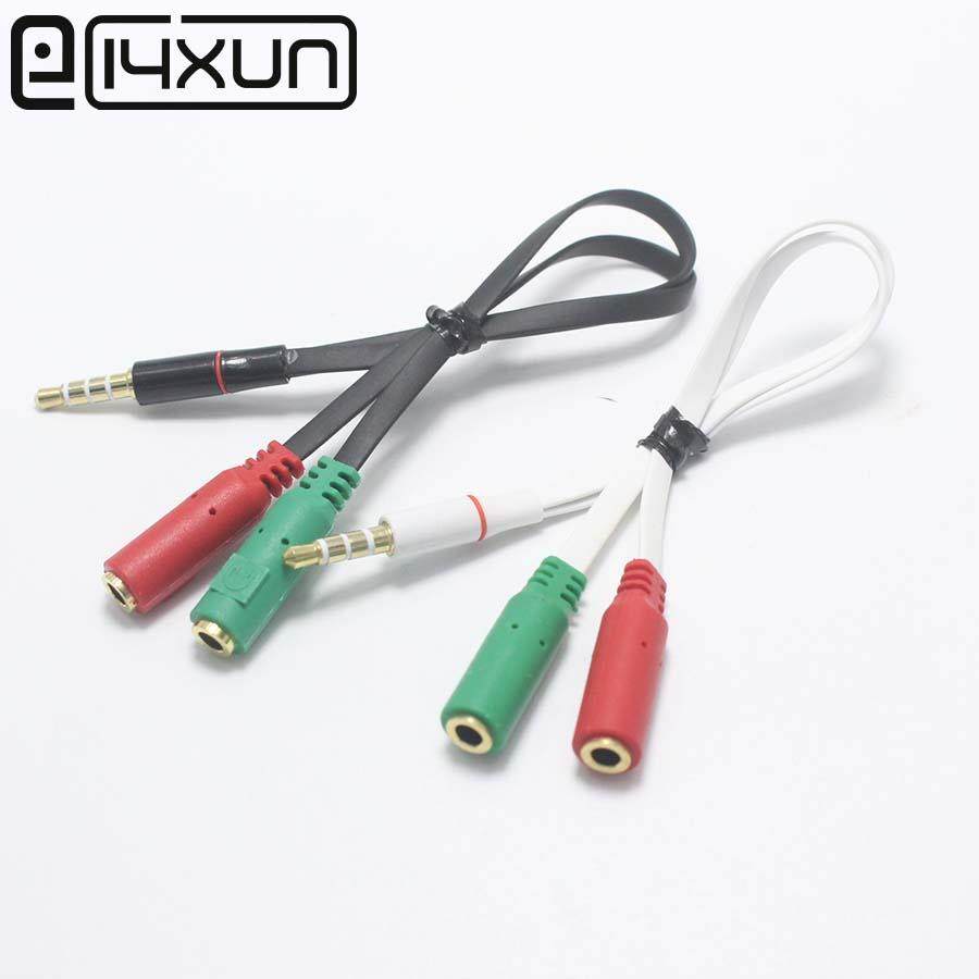 EClyxun 1pcs New .5mm 1 Male Plug to 2 Female Jack Stereo
