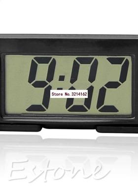 Interior Car Dashboard Desk Clock LCD Screen Self-Adhesive B