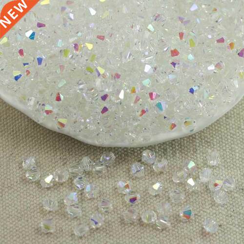 Wholesale 4MM 100pcs Austria Crystal Beads Spacer Glass Bead