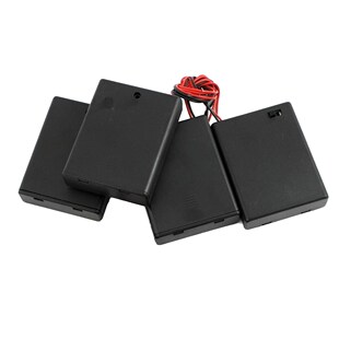 5Pcs 4 x AAA Batteries Holder Case Storage w On/Off Switch