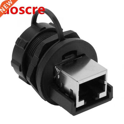 2 Pcs 180 degree RJ45 Connector Post-Board Outdoor Waterproo