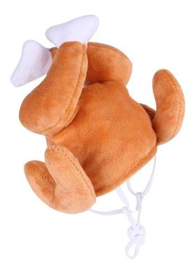 Pet Costume Drumstick Cat Hat Dog DressUp Headwear Neck Ear