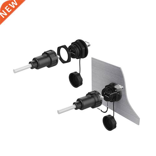 USB Female Socket Plug Panel Mount Adapter Waterproof Connec
