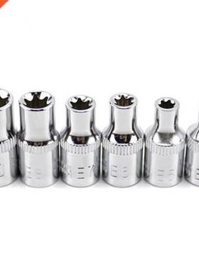 6Pcs 1/4 Ratchet Socket Set Torque wrench Torx Star Female