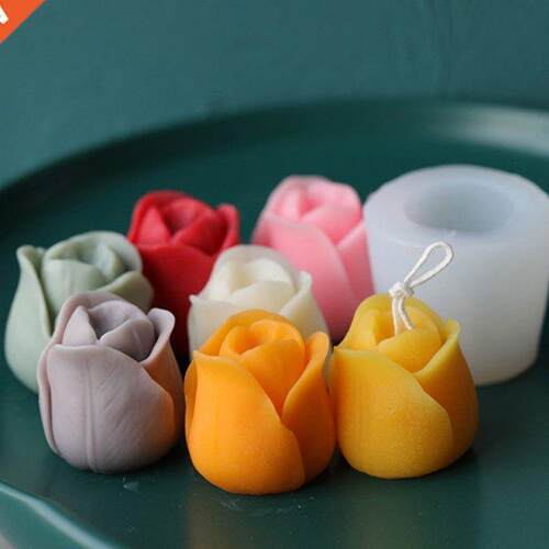 Hand-made Tulip Mold Candles Aroma Wax Soap Molds Reusable H