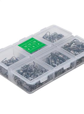 100pcs/box 6 Size Swivel Fishing Connector Snap Pin Rolling
