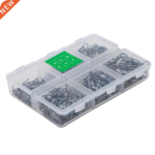 100pcs/box 6 Size Swivel Fishing Connector Snap Pin Rolling