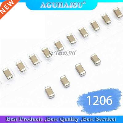 100pcs 100NF X7R Error 10% 50V 0.1UF 104 1206 smd capacitor