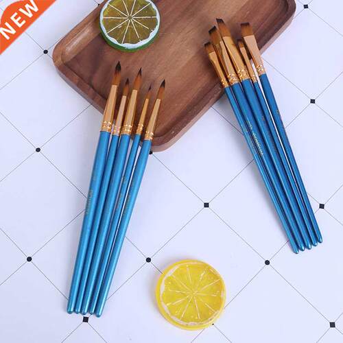 5Pcs Paint Brushes Set Nylon Painting Brush Short Rod Oil Ac