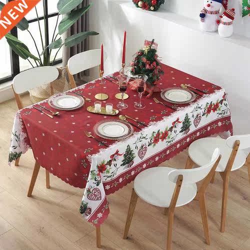 Christmas Print Tablecloth Waterproof Anti-stain Rectangular