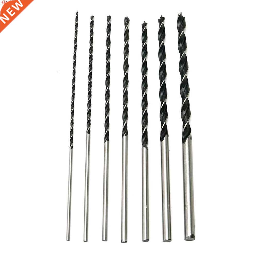 7pcs 300mm Hex Shank Extra Long High Carbon Steel Three Poin
