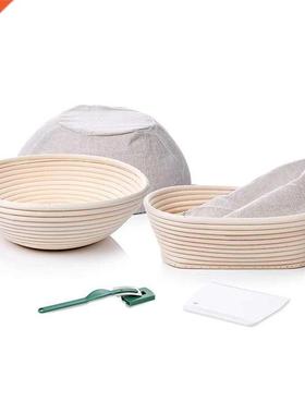 6-Piece Preserved Bread Basket 22.86cm Round + 25.40X15.24cm