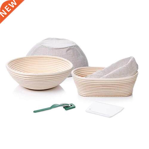 6-Piece Preserved Bread Basket 22.86cm Round + 25.40X15.24cm