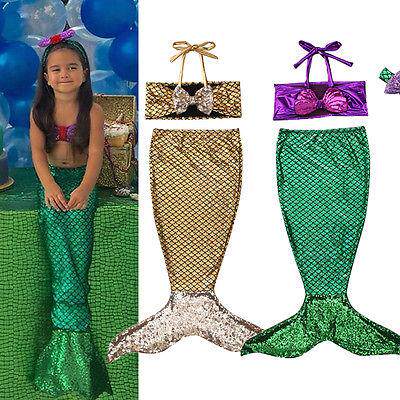 6M-7Y Newborn Toddler Baby Girls Clothes Swimwear Mermaid Sw