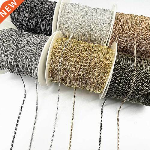 2yards Golded/silvered/Bronze/Black Plated Necklace Chain fo
