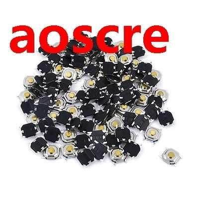 50 Pcs SMD 4pin Momentary Push Button Tactile Tact Switches