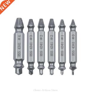 6pcs HSS Screw Extractor Drill Bit Broken Damaged Bolt Remov
