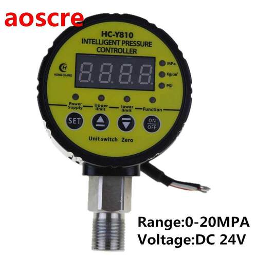 DC24V 0-20Mpa Air Compressor Pressure Switch Digital Pressur