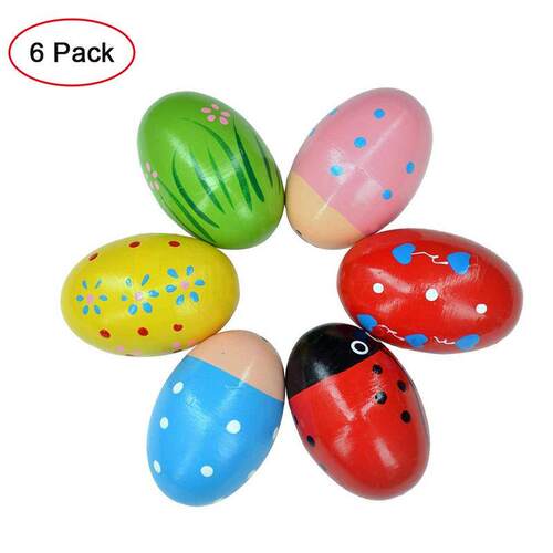 6pcs/set Kids Baby Non toxic Wood Music Toys Children Woode
