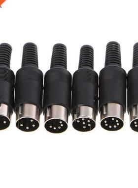 Male DIN Plug Socket Connector 3/4/5/6/7/8 PIN Chassis Cable