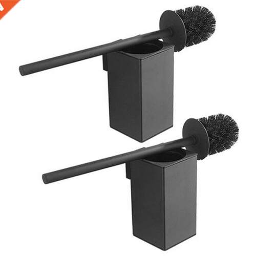 2X Stainless Steel Toilet Brush Black Bathroom Cleaning Brus