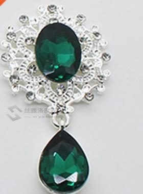 10pcs /lot 45*24MM Metal Alloy Snap Rhinestone Flatback Butt