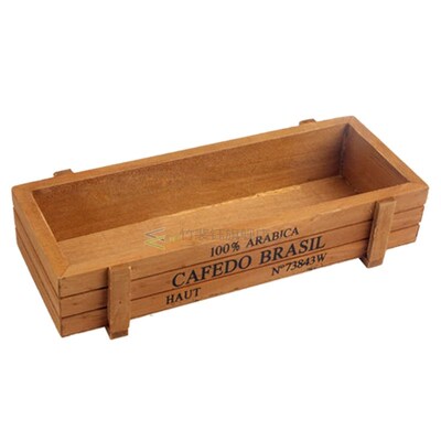 Vintage Wood Garden Flower Planter Crate Succulent Rectangle