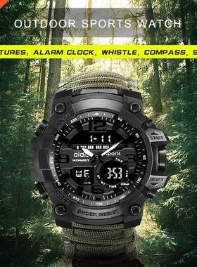 Sports Men's watch 50m Compass Multifunction Military Wr