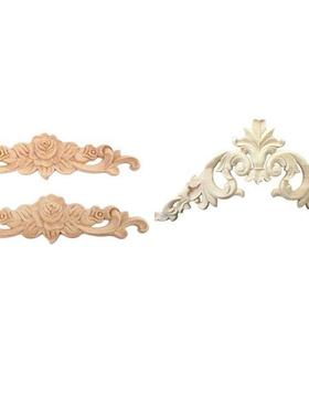 3 Pcs Rubber Wood Carved Corner Onlay Applique Exquisite Unp