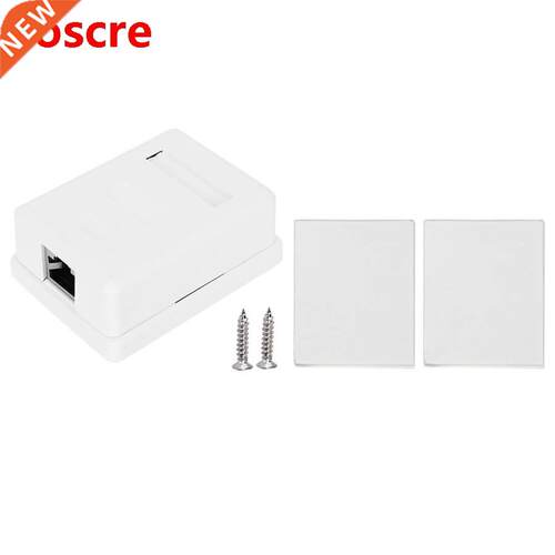 2pcs Desktop Information Junction Box RJ45-8P8C CAT6 Single