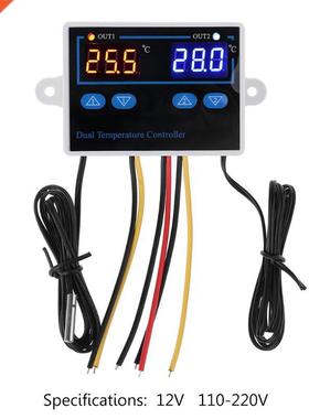 Dual Thermostat for ncubator 10A Dgtal Heatng Coolng Te