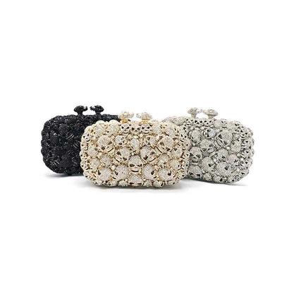 Fashion Elegant women evening party skull diamonds luxury cl