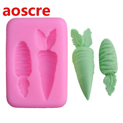 Carrot 3D Silicone Mold Fondant Cake Chocolate Decorating Su