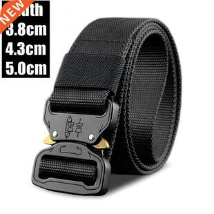 Military Tactical Belt Nylon Army Belts Black Metal Buckle 1