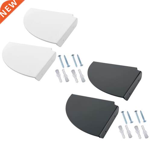 2 Pieces Black/Orange Wall Mounted Corner Shelf for Bathroom