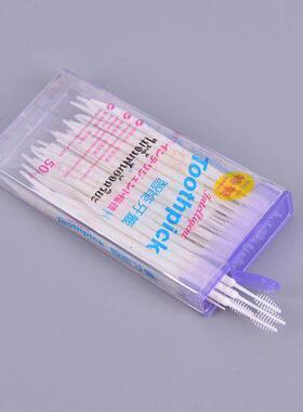 100Pcs/2Packs Tooth Stick Dental Floss Rods Brush Stick Dent