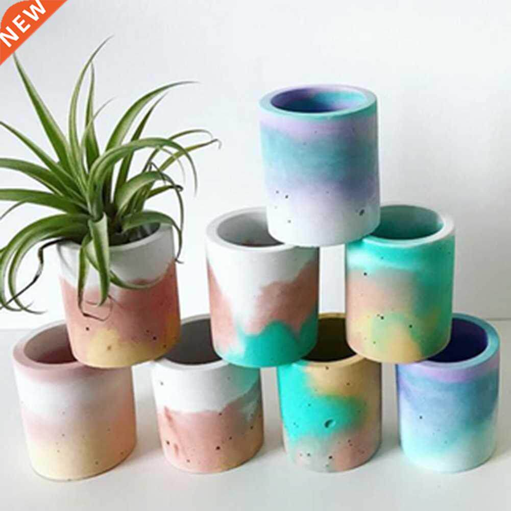 Succulent Plants Pot Concrete Mold 4 Holes Handmade Crafts P